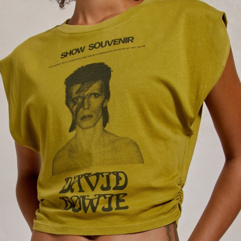 Daydreamer David Bowie Show Flyer Banded Tee - Green